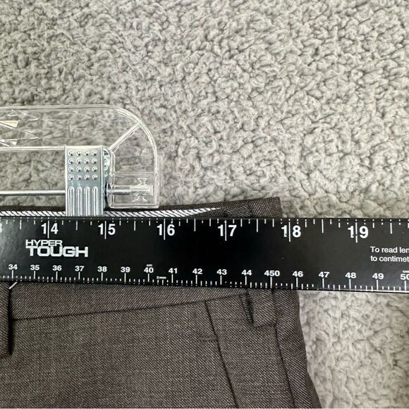 Luigi Bianchi Mantova Sartoria Pants Men 36x26.5 Brown Wool Italian Ankle Slacks - Picture 12 of 16